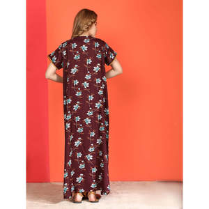 Camisón Evolve Alpine Casual de Longitud Completa, Tejido Suave con Estampado, Cuello Bordado y Bolsillo Lateral, Corto - Product Image 5