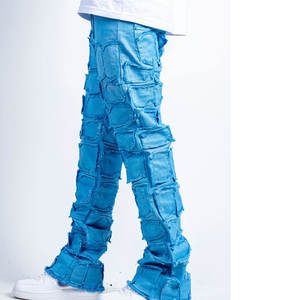 Pantalon empilé pour homme au design unique, en toile, taille élastique, taille mi-haute, coupe droite, décontracté, léger, respirant, séchage rapide, vente flash, meilleur choix - Product Image 3