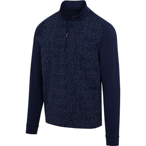 Fournisseur Personnalisé Luxe Grande Taille Imprimé Brodé Solide Col Montant Automne Demi Zip Golf Pullover Activewear pour Hommes - Product Image 3