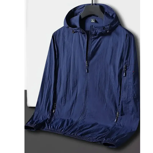 Chaqueta cortavientos de carcasa dura para exteriores para hombre, impermeable con capucha 3D de alto rendimiento, cierre de cremallera, transpirable, a prueba de viento, de talla grande - Product Image 5