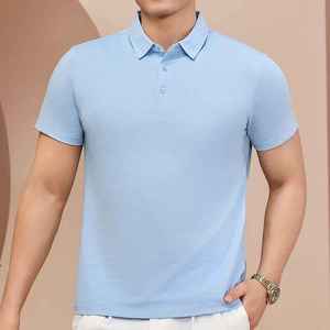 High Quality Men's <b>Slim</b> <b>Fit</b> Short Sleeve for <b>Polo</b> <b>Shirt</b> Custom Golf Pure Color Embroidered Logo XL Size Printed Knitted Fabric - Product Image 6