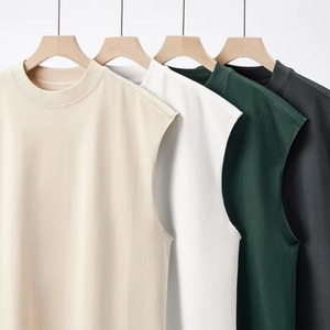 Gran oferta, ropa de verano para hombre, camiseta sin mangas elástica básica para mujer, camiseta sin mangas de algodón puro para hombre, Camiseta deportiva para culturismo - Product Image 2