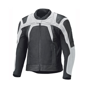 Veste de moto en cuir imperméable et coupe-vent pour homme - Product Image 5