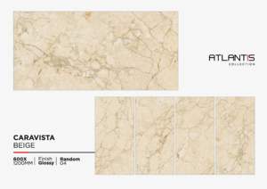 Atlantis Collection 600x1200mm Carreaux de porcelaine aspect marbre brillant Carreaux muraux intérieurs antidérapants pour chambre à coucher appartements villas - Product Image 2