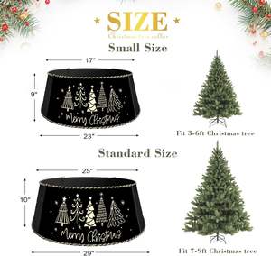 R collar de árbol de metal para Casa de Campo de árbol de Navidad protector de base redonda decorativo moderno elegante decoración festiva duradera para el hogar - Product Image 1