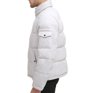 <b>Men's</b> High Quality Winter Style Bomber <b>Puffer</b> <b>Jacket</b> Stand Collar Canvas New Trendy Design Made Pakistan Para Jumper <b>Jacket</b> - Product Image 4