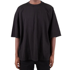 Camiseta Deportiva Lisa para Hombre, Algodón de Alta Calidad, Camiseta de Gimnasio Holgada con Hombros Caídos, Camisetas Extra Grandes al por Mayor con Diseño OEM - Product Image 1