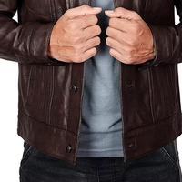 Veste en cuir nouvelle conception sur mesure Veste en cuir noir de haute qualité pour hommes Vêtements de marque pour hommes Veste en peau de mouton