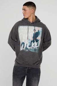 Wholesale Custom Oversized Wash Panic at the Print Hoodies Men Sustainable Men's Hoodies Cotton Blended Basics Latest Design - Product Image 4