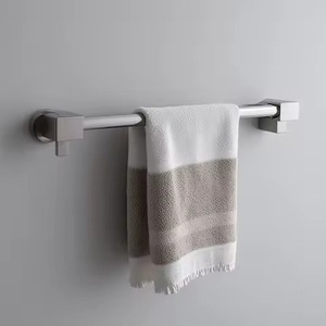 Metal Towel Holder With Silver Surface Artisan Work Offering Decorative Accent For Interiors - Product Image 1