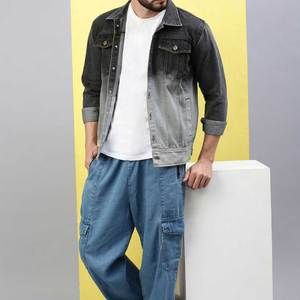 Veste en jean pour hommes à bas prix anti-rides Durable trucs élégant anti-boulochage respirant vestes en jean pour hommes pour un usage décontracté - Product Image 4