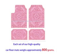 Karpet lantai karpet mewah ketebalan gaya Persia Arab semua cuaca Oriental karpet lantai otomotif Persia Set 4 potong
