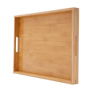 Bandeja de Madera Ecológica para Servir en la Cocina, Mesa de Comedor y Hogar, Platos de Madera Multiusos para Aperitivos y Té - Product Image 5