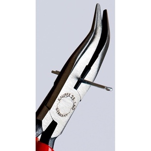 KNIPEX 160 mm Flat-<b>Nose</b> Pliers with 40 Angled Polished Blades Plastic Coated <b>Long</b> Flat/Round Blades - Product Image 5