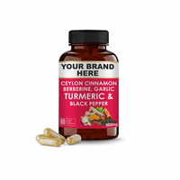 Capsules de Cannelle de Ceylan Naturelle Pure, Berbérine, Ail, Curcuma et Poivre Noir |   Complément alimentaire à base de plantes tout-en-un pour adultes
