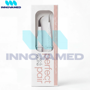 Pinces à épiler pour extensions de cils en acier inoxydable légères, antistatiques, antidérapantes, durables et de qualité supérieure - Product Image 1