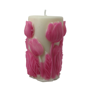 Bougie parfumée en forme de pilier de fleur de tulipe Nectar Premium - Product Image 3