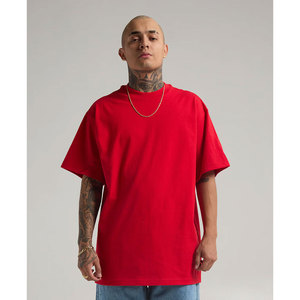 Alta calidad 240GSM Boxy Custom Own Logo Oversize Plain Cotton Orange Camisetas para hombres Camiseta suelta de cuello redondo para hombres - Product Image 5