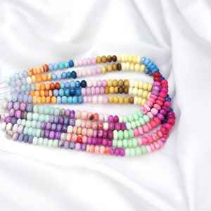 Hilo de cuentas Rondelle lisas de ópalo sombreado de Color arcoíris Natural, cuentas de piedras preciosas sueltas de 7mm a 10mm para suministro de joyería India - Product Image 3