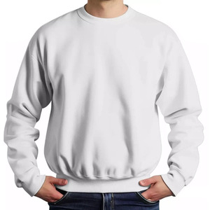 Casual Sublimation Long Sleeve Sweatshirts 100% Cotton 220GSM Men's Long Sleeve Shirts Hoodie Embroidered Logo - Product Image 3