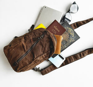 Bolso de Pecho de Lona y Cuero, Bolso Bandolera Utilitario para Exteriores, Viajes, Uso Diario, Moda de Verano, Alta Calidad, CSB-0045 - Product Image 4