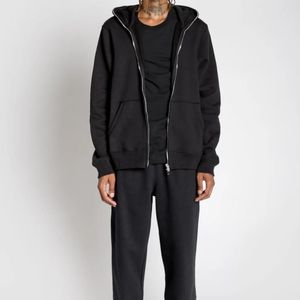 Streetwear 360gsm Poliéster/Algodón Oversized Men's Zip-Up Hoodie Invierno Impresión digital Casual Blank - Product Image 2