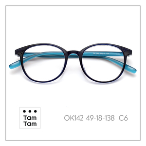 กรอบแว่นตา TamTam C8 TR90 รุ่นคลาสสิก สีเบอร์กันดี-ชมพู วัสดุไทเทเนียมอะซิเตท เลนส์อะคริลิก น้ำหนักเบา สวมใส่สบาย - Product Image 5