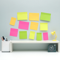 [HansolMTS] Notes autocollantes directes d'usine 3 types de mélange de couleurs fluorescentes taille standard bloc-notes adhésif fort