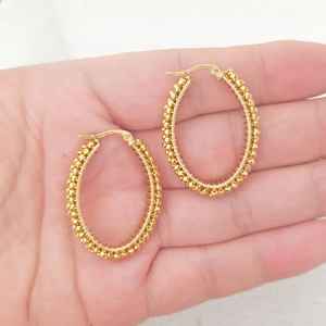 Handmade Lightweight Ethnic Glass Beads Round Shape Flower Design Dangle <b>Drop</b> Earrings Trendy Multi-Size Customizable Colors - Product Image 6