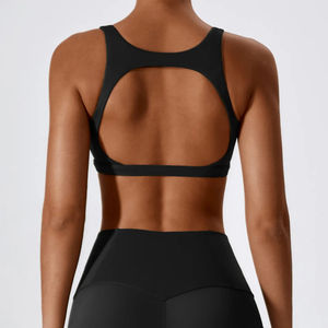 Nouveautés de haute qualité femmes Fitness LOGO personnalisé Sexy dos croisé grande taille soutiens-gorge de sport Yoga haut court Sexy - Product Image 6