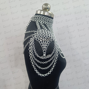 Cota de malla de aluminio Top Butted Ring Cosplay Festival Costume Womens Rave Outfit Precio al por mayor disponible - Product Image 3