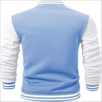 Blouson universitaire léger pour homme, coupe ajustée, style urbain, col montant, fermeture éclair frontale, imperméable et respirant, fabriqué en usine