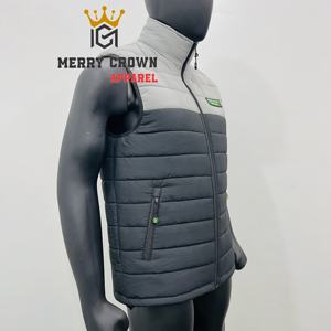 Venta al por mayor personalizada media manga hombres Puffer chaleco chaqueta de alta calidad de los hombres Puffer calefacción chaqueta de invierno - Product Image 3