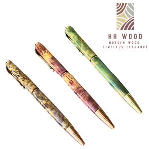 Venta al por mayor Premium 0,7 Mm Citrine Collection Bolígrafos Madera estabilizada Hecho a mano Negocios/Regalo DE BODA Bolígrafo promocional - Product Image 2