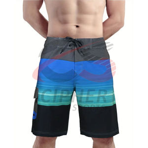 Pantalones cortos de playa baratos al por mayor para hombre, pantalones cortos de secado rápido de talla grande lisos para gimnasio, pantalones cortos de entrenamiento físico con bolsillos para hombre - Product Image 1