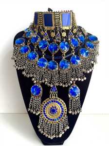 Conjunto de collar y pendientes de Gargantilla Kuchi de acero inoxidable personalizado Vintage para mujer, regalos de aniversario para fiesta de boda - Product Image 2