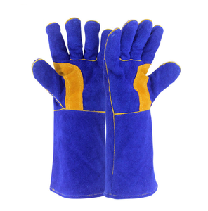 Guantes de soldadura de cuero de vaca divididos Argon MIG TIG de calidad superior, protección de seguridad industrial, Palma reforzada resistente al calor - Product Image 1