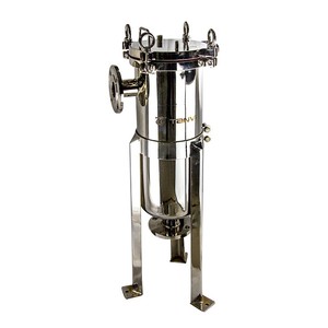 Contenitore per Filtro a Sacchetto Mini in Acciaio Inox 304/316 di Alta Qualità, Diametro Esterno: 100mm, Lunghezza: <span class=keywords><strong>200mm</strong></span>, con Filtro in PP da 5 Micron per Purificazione dell'Aria - Product Image 1