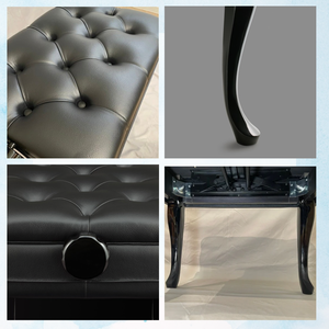 Banco de piano de madera antiguo suave moderno de diseñador personalizado de alta calidad accesorio de instrumento Musical ajustable - Product Image 3