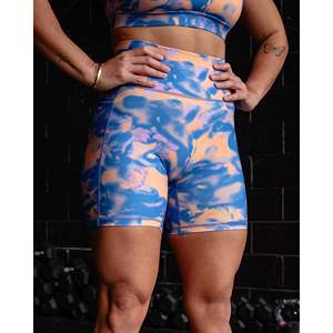 Shorts de Cintura Ultra Alta de 6 Pulgadas para Mujer Fusion con Bolsillos - Color Apricot Mist - Product Image 1