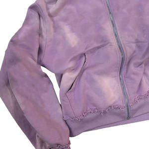 Survêtement vintage personnalisé 2025 à fermeture éclair, effet délavé à l'acide, pour homme, coupe-vent, sweat-shirt d'hiver, pantalon de jogging à jambe droite et évasée - Product Image 3