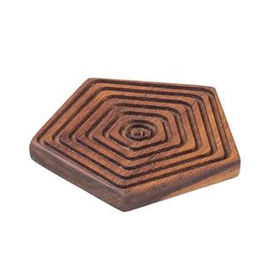 Posavasos de diseño ondulado de madera gratis para decoración de mesa de taza de café de té al mejor precio de la India - Product Image 4