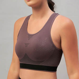 สปอร์ตบราไร้ตะเข็บสำหรับผู้หญิงชุดออกกำลังกายเล่นโยคะเล่นฟิตเนส - Product Image 4