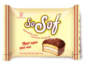 Biscuits fourrés à la crème au chocolat vietnamienne et au sucre CHOCO PIE, saveur chocolat, en vrac, emballage en sac, export, doux - Product Image 6