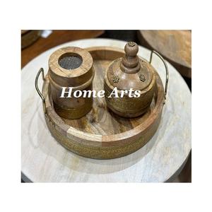 Ensemble de 2 brûleurs à l'oud Mabkhar de taille et de forme personnalisées Brûleur d'encens à l'oud arabe en bois à un prix raisonnable - Product Image 3