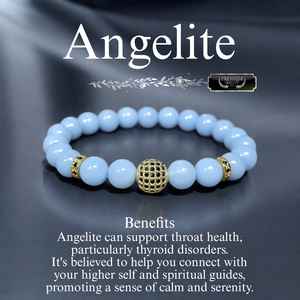 กำไลข้อมืออัญมณีสร้อยข้อมือทองแดงสุดหรูตามหลักฮวงจุ้ยเคลือบเงา - Product Image 4