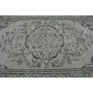 พรมตุรกีโบราณพื้นที่ขนาดใหญ่5.1 x 8.4ft คลาสสิกการออกแบบสีเบจเย็บปะติดปะต่อกันน้ำยางขนสัตว์แฮนด์เมดสำหรับตกแต่งห้องโถงห้อง - Product Image 5