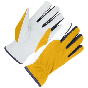 Guantes de montaje de conductor de cuero de grano de vaca de protección personal de nuevo diseño guante de jardín de construcción de protección de trabajo pesado - Product Image 6