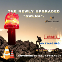 SWLN4 Feu de signalisation solaire 4 LED amélioré - Autonomie étendue de 120H, IP66, Coque ABS+PC, 5 couleurs