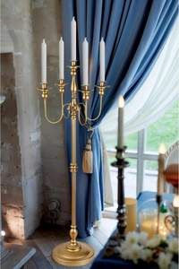 เชิงเทียนโลหะทำด้วยมือขาตั้งตกแต่งบ้านที่เน้นการตกแต่งโต๊ะและห้องนั่งเล่น - Product Image 3